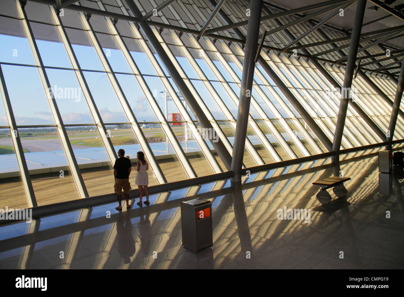 Uruguay,Montevideo,Carrasco General Cesáreo L. Berisso International Airport,MVD,Nuevo,nuovo Terminal,partenza,architettura pluripremiata,Rafael Viñoly Foto Stock