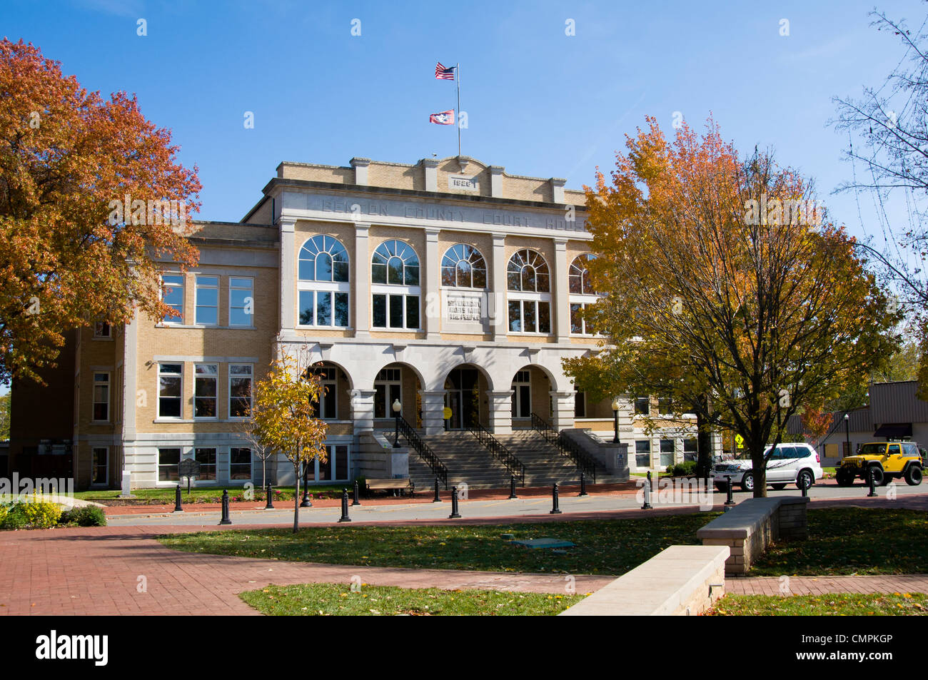 Benton County Courthouse sulla piazza della città e in Bentonville, Arkansas Foto Stock