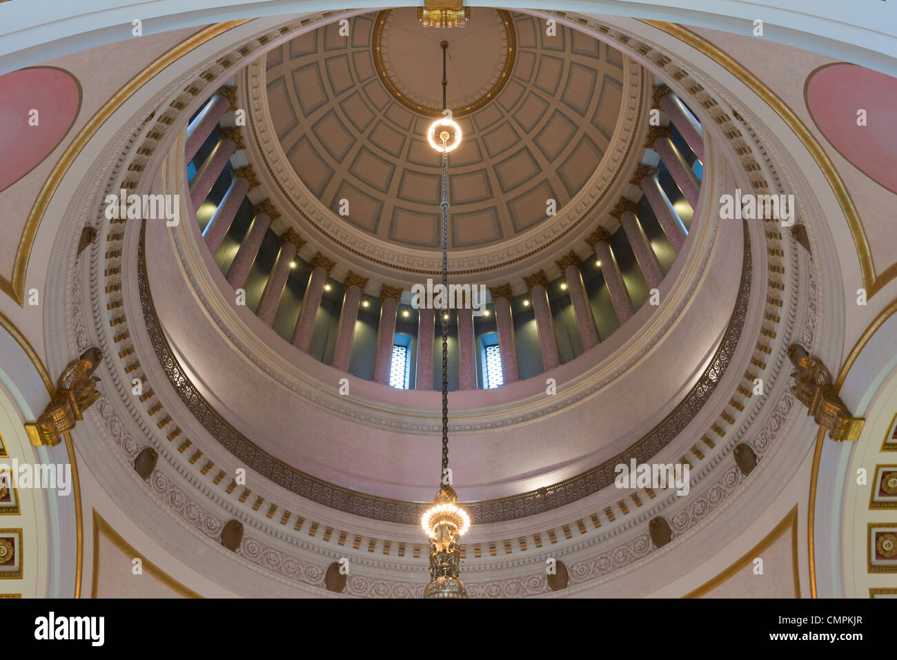 Massimale della rotunda in Washington State Capitol Building in Olympia Foto Stock