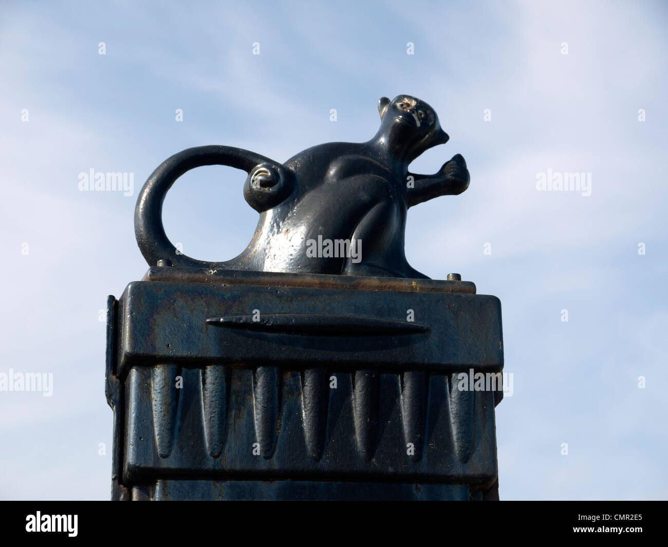 Hartlepool monkey su centri di informazione turistica. La scimmia è stato impiccato durante le guerre napoleoniche pensato per essere un francese Foto Stock