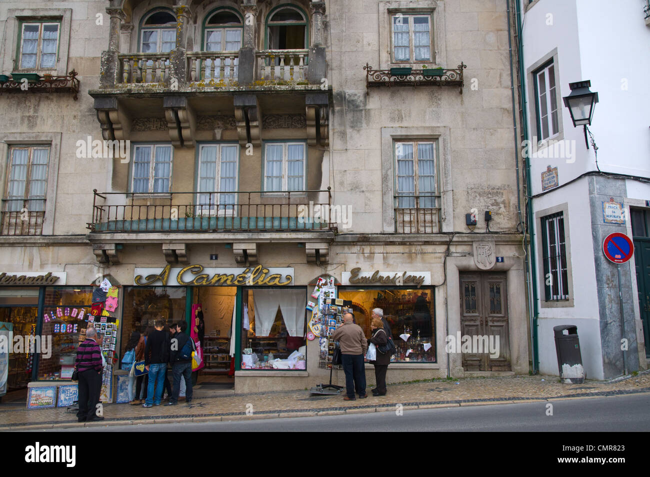 Praca da Republica centrale quadrata Sintra Portogallo Europa Foto Stock