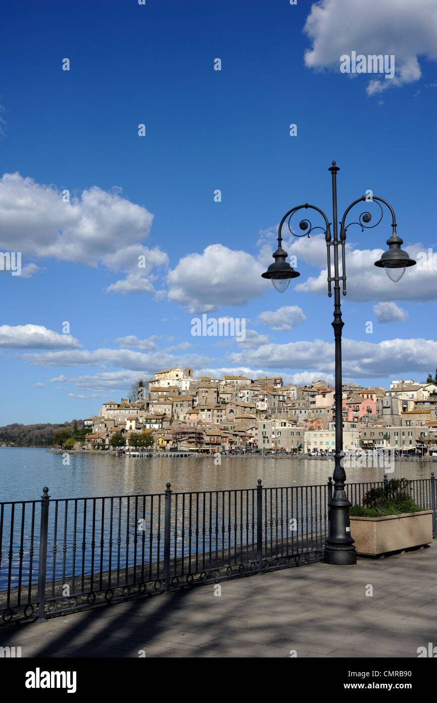 Italia, Lazio, lago di Bracciano, Anguillara Sabazia Foto Stock