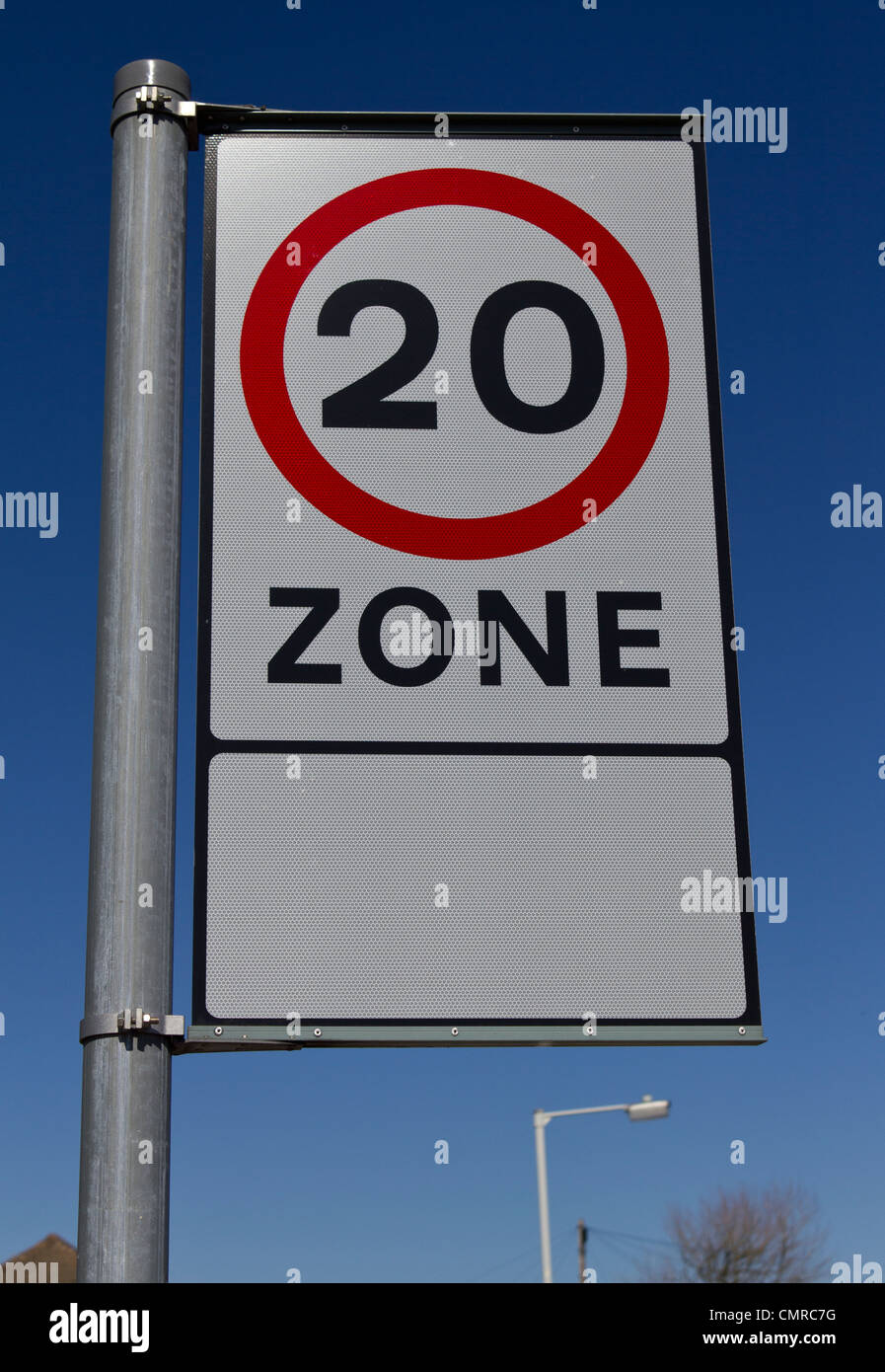 20 mph road /strada segno Foto Stock