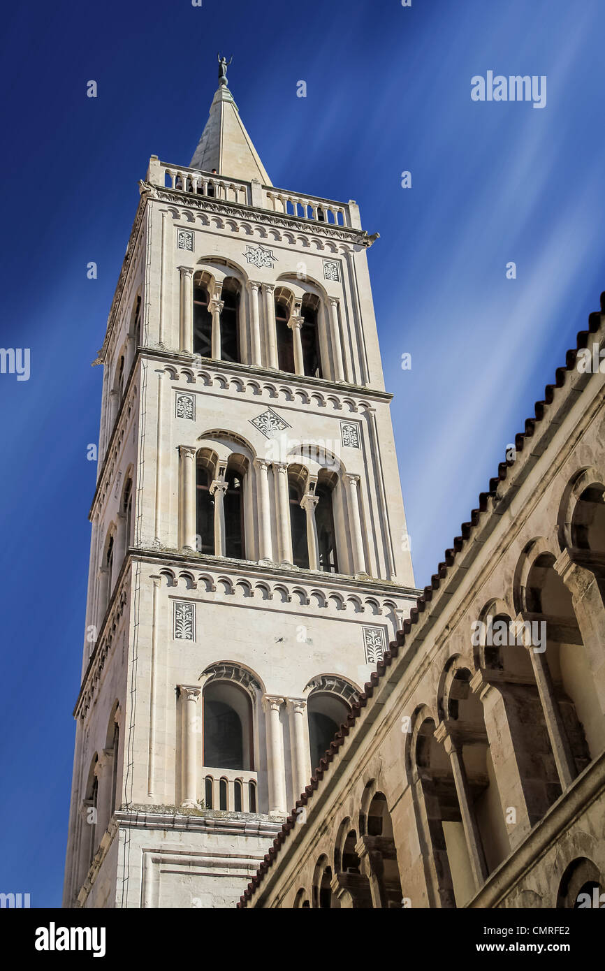 Cattedrale di Santa Anastasia Tower - Zadar, Croazia Foto Stock
