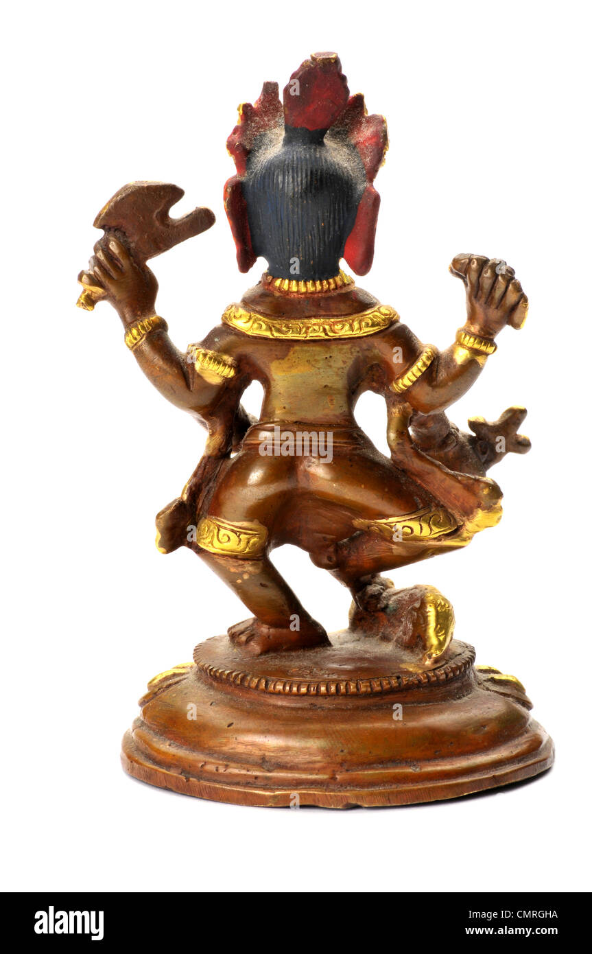 Statua di ottone di ganesh religiosi indiani diety Foto Stock