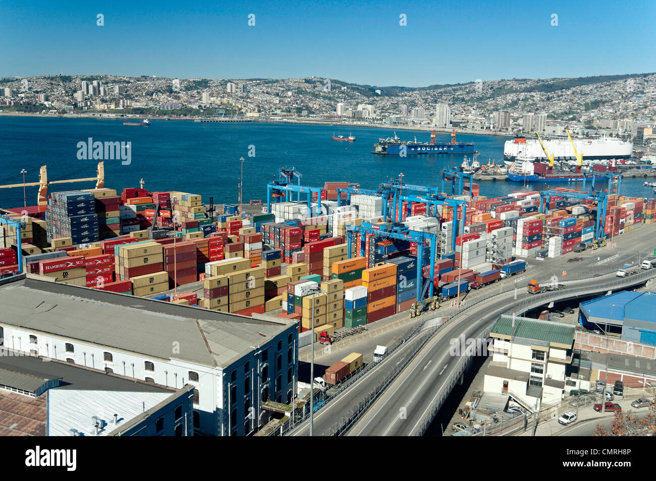 Valparaíso seaport, Cile Foto Stock