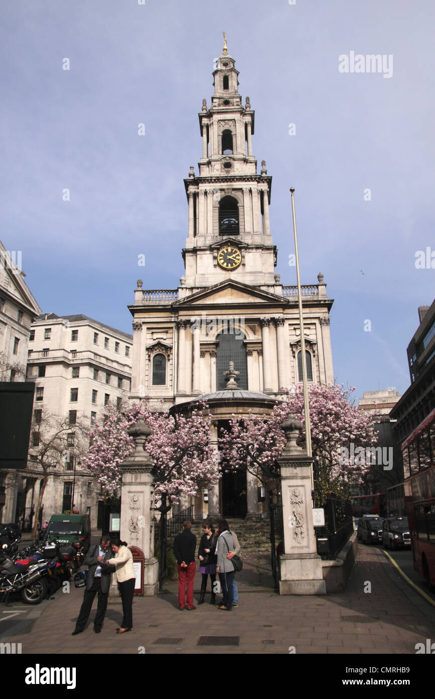 St Mary le Chiesa Strand Strand Londra Foto Stock