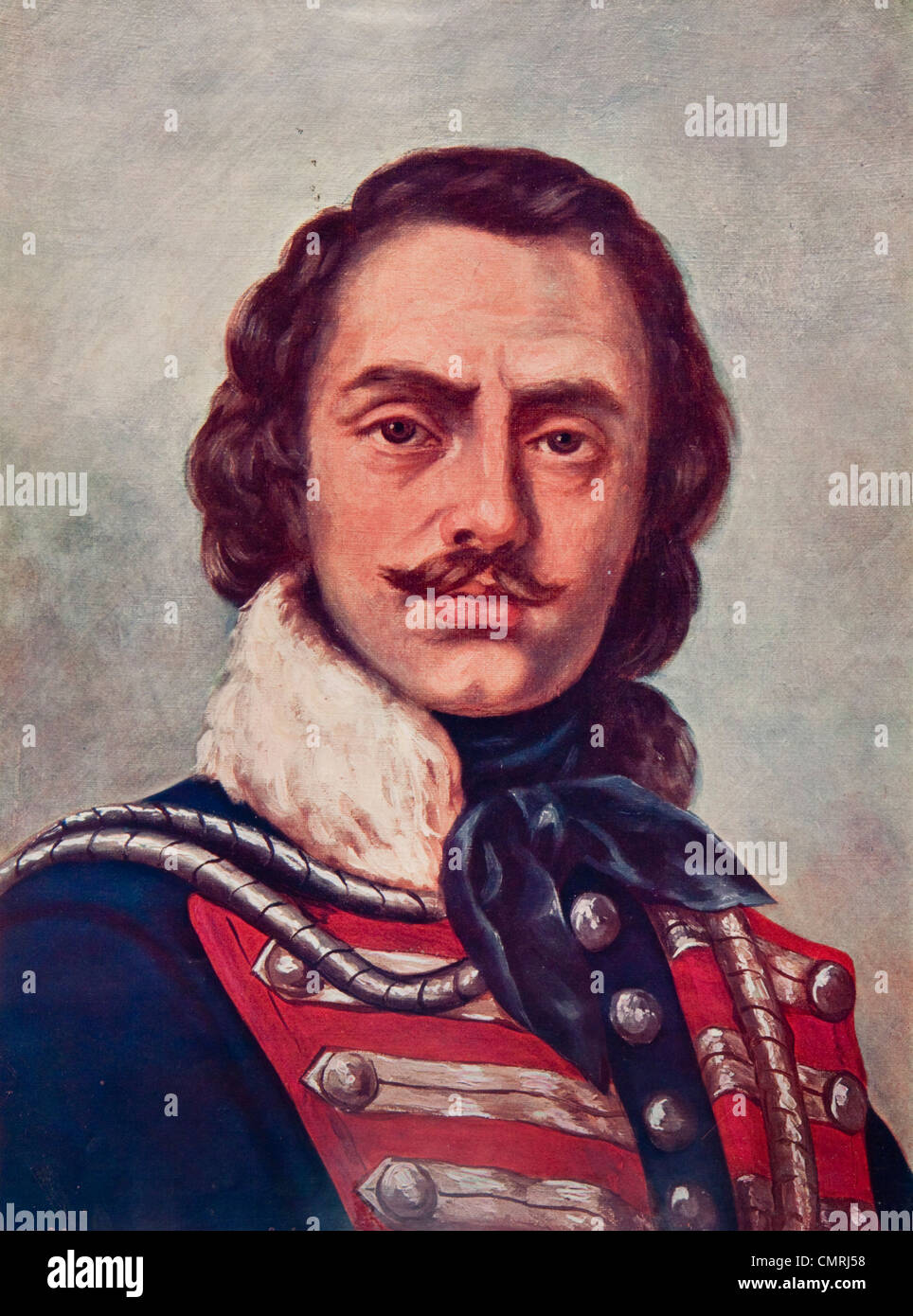 1770s 1776 ritratto del generale Casimir Pulaski militare polacca comandante di cavalleria IN AMERICAN esercito continentale Foto Stock