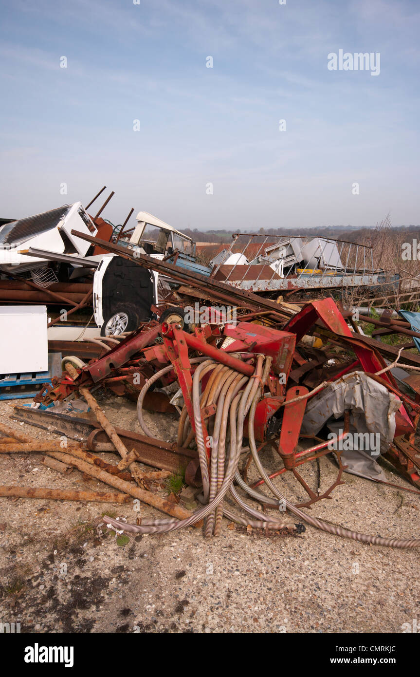 Mucchio di rottami di metallo Rivenditori Dealer UK Foto Stock