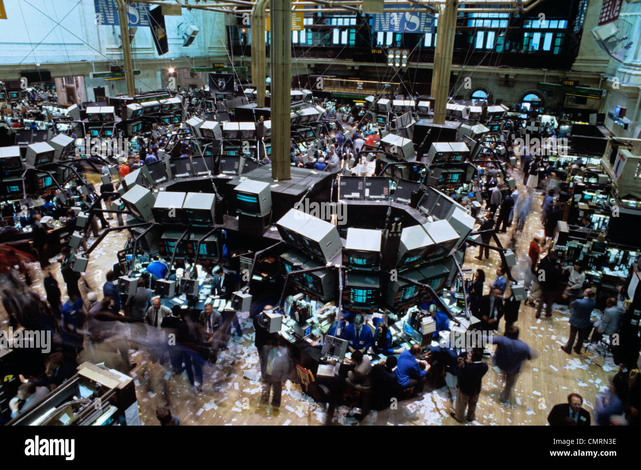 1989 anni ottanta NEW YORK STOCK EXCHANGE NEW YORK NY trading floor Foto Stock
