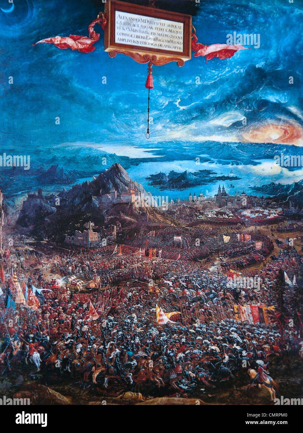 Albrecht Altdorfer: La battaglia di Alessandro a Isso, 1529 (l'Alexander Vittoria) Foto Stock