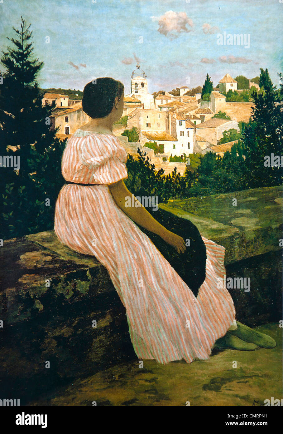 Frédéric Bazille, l'abito rosa, 1864, olio su tela Foto Stock