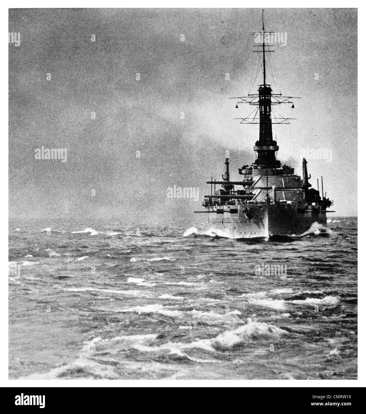 1918 USS Arizona in mare corazzata Foto Stock