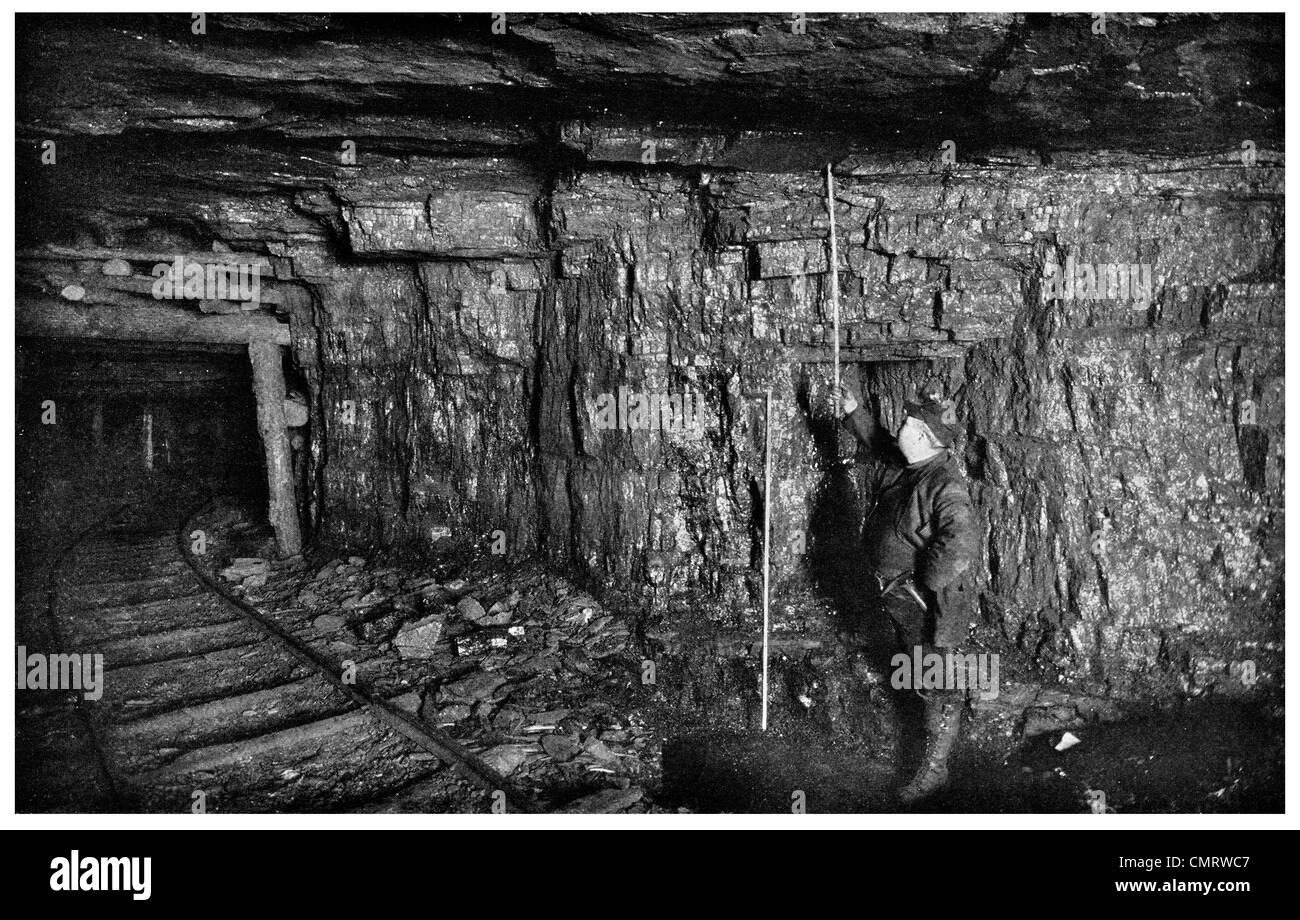1918 della miniera di carbone di sughero di cucitura e bottiglia mia Scranton Pennsylvania Foto Stock