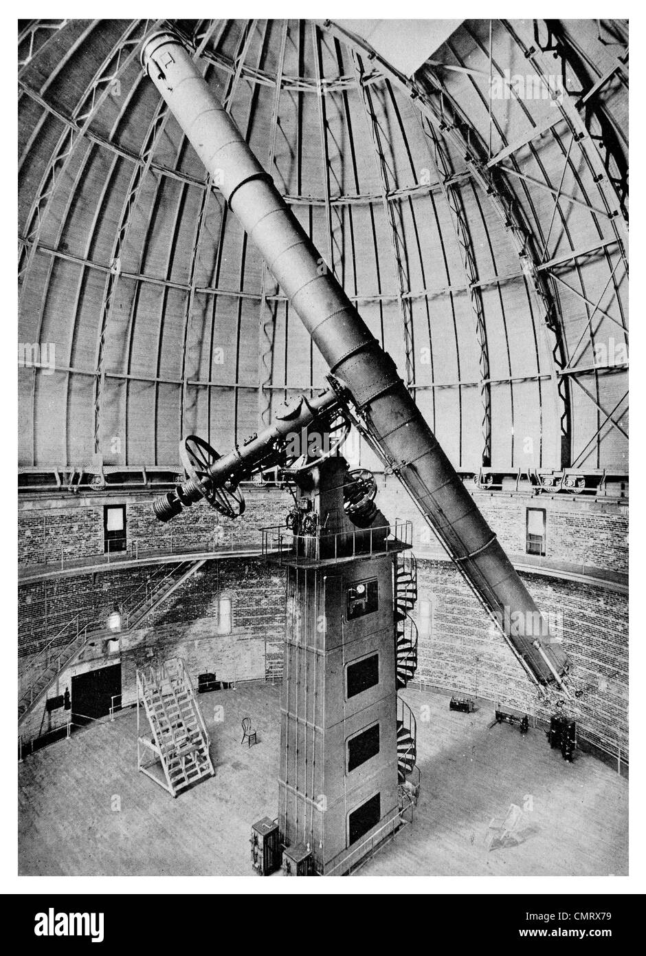 1897 Yerkes 40 telescopio rifrattore pollici osservatorio astronomico Università di Chicago Williams Bay, Wisconsin Foto Stock