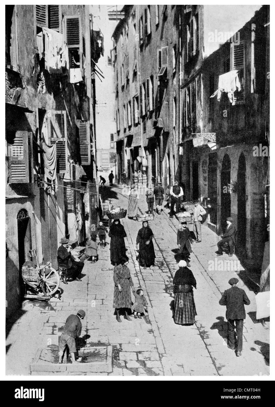 1923 Bastia strada vecchia sezione Cap Corse Corsica Foto Stock