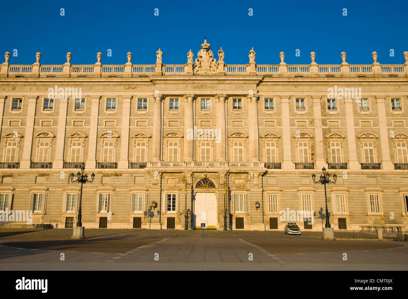 Palacio Real a Plaza Oriente piazza centrale di Madrid Spagna Europa Foto Stock