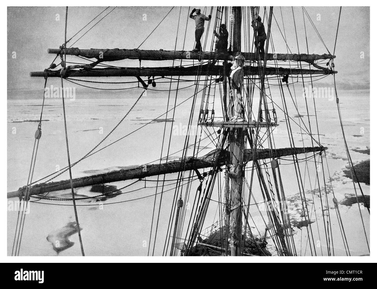 1912 Terra Nova montante Mainstop Scott spedizione Terra Nova Expedition, ufficialmente il British Antarctic Expedition Foto Stock