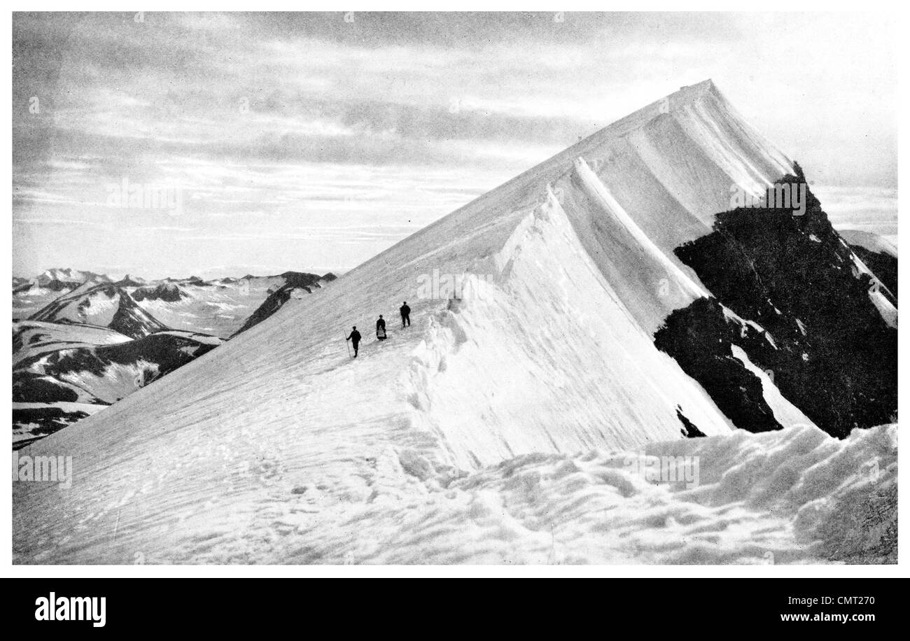 1925 Glitterting vette innevate della Norvegia Foto Stock