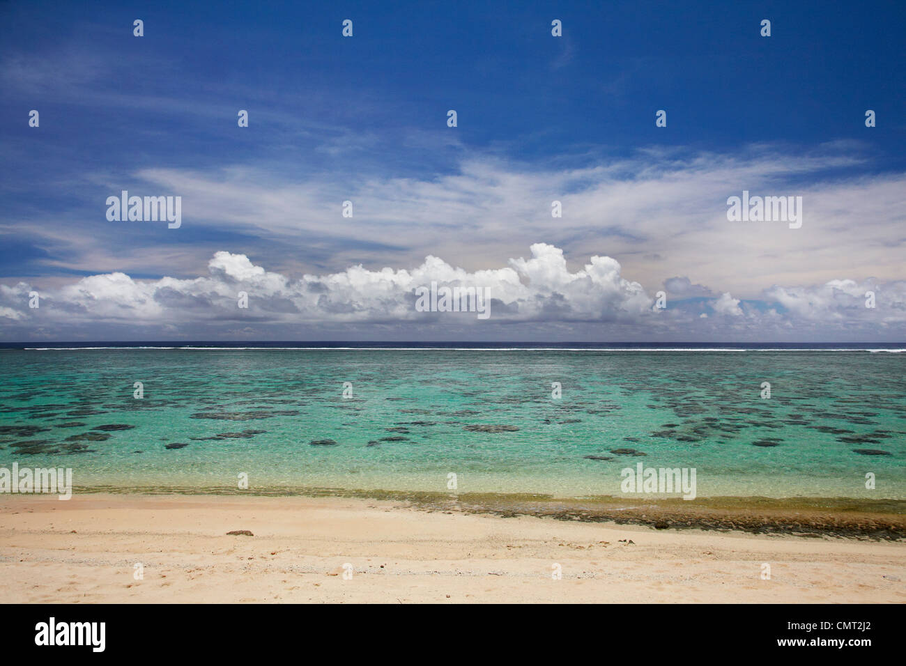 Spiaggia di Malomalo, vicino Natadola Beach, il litorale di corallo, Viti Levu, Figi e Sud Pacifico Foto Stock