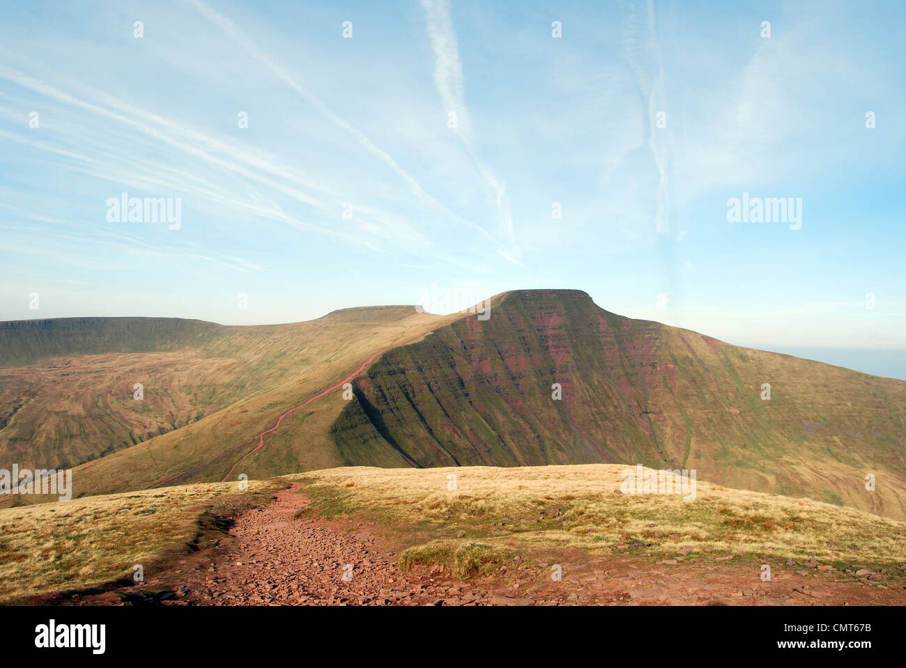 Pen y la ventola e il mais Du presi dalle piste di Y Crybyn Foto Stock