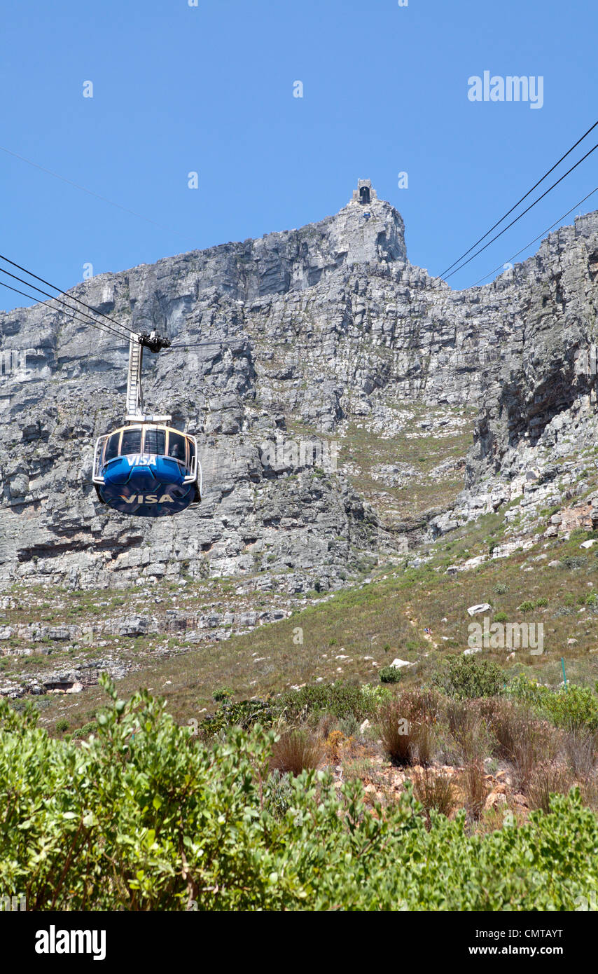 La Cabinovia di Table Mountain e Cape Town, Sud Africa Foto Stock