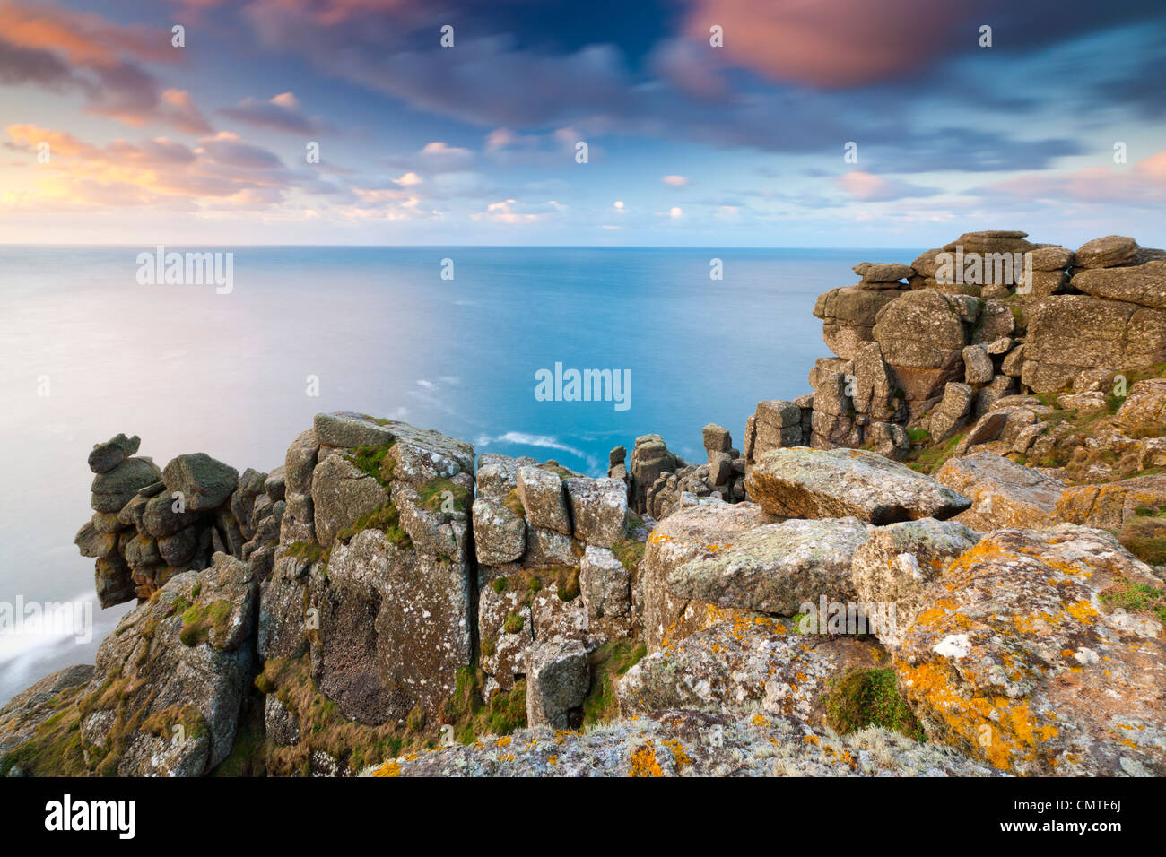 Punto Pordenack, Land's End, Cornwall, England, Regno Unito, Europa Foto Stock