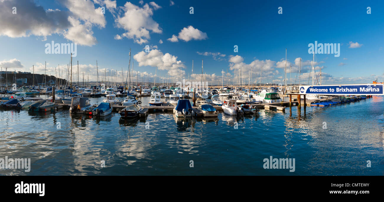 Brixham Harbour, Devon, Inghilterra, Regno Unito, Europa Foto Stock