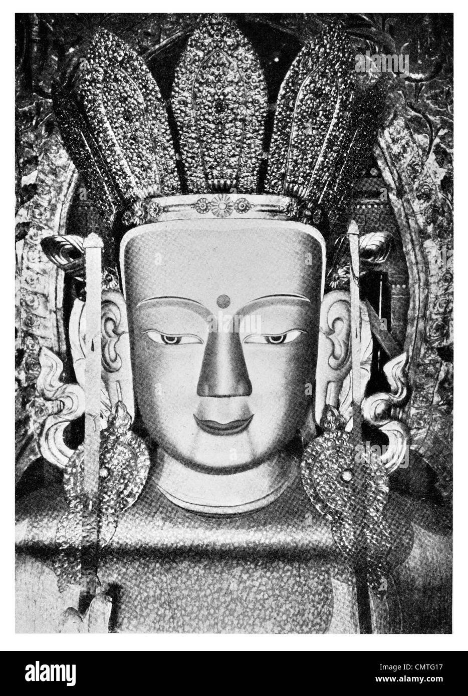 1925 Capo di muli statua del Buddha 50 piedi Foto Stock