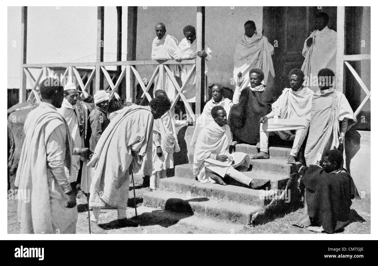 1925 abissino di corte di legge ora Etiopia Foto Stock