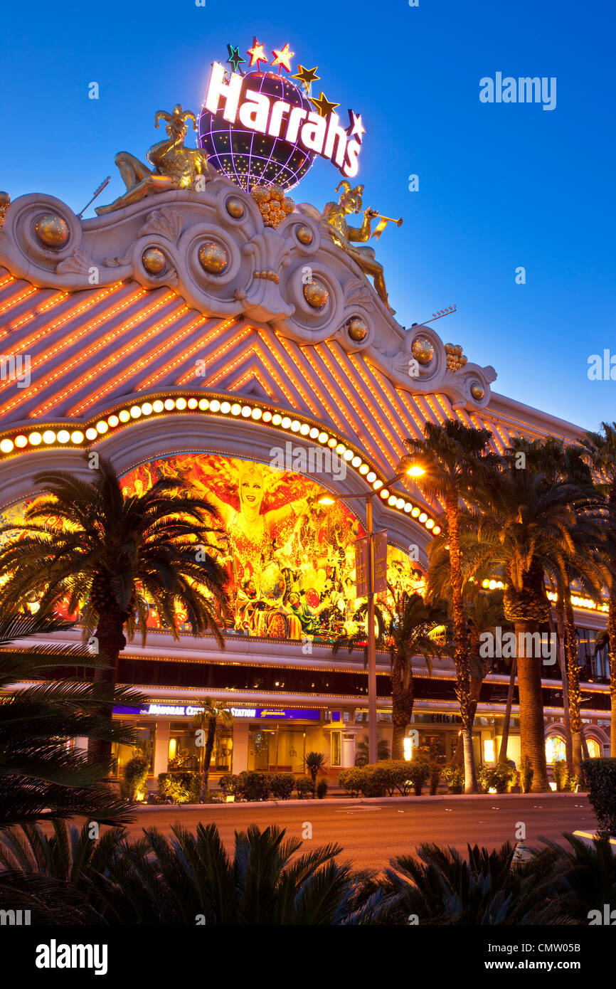 La mattina presto all'Harrah's Casino, Las Vegas, Nevada USA Foto Stock