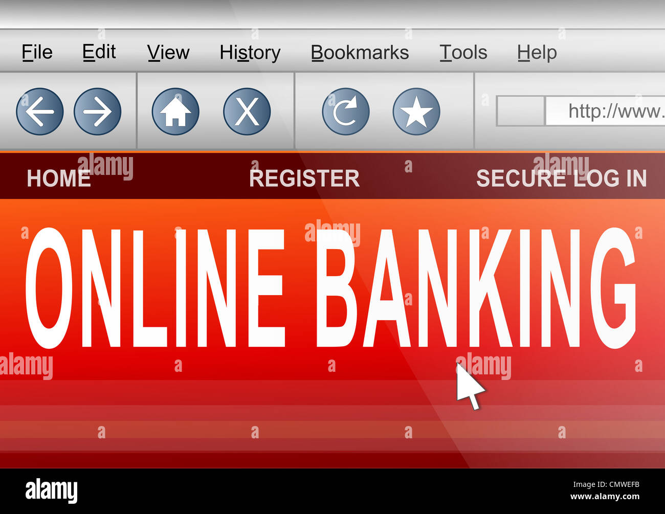 Online banking concetto. Foto Stock