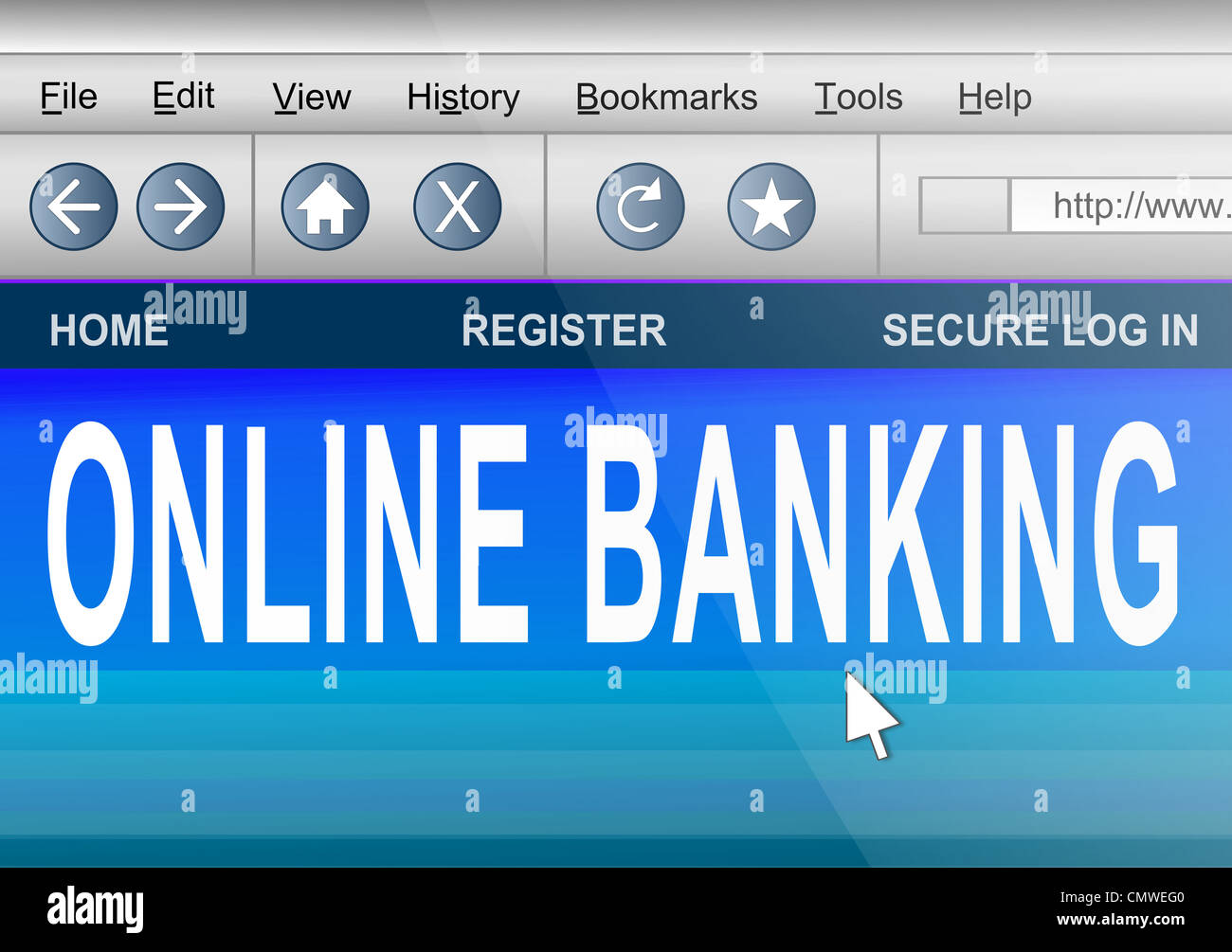 Online banking concetto. Foto Stock