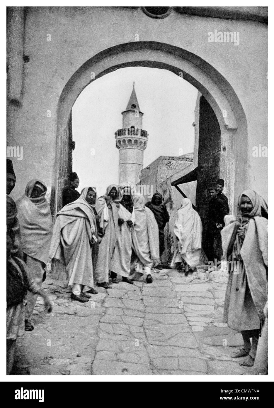 1925 Gateway città di Tripoli è la capitale della Libia Foto Stock