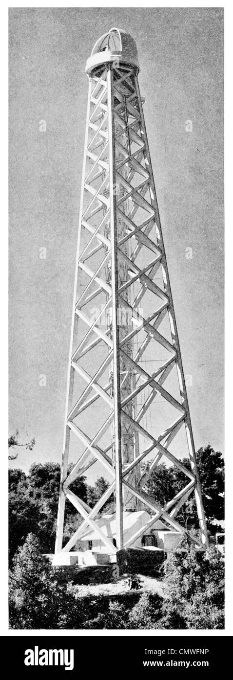 Torre 1925 telescopio utilizzato a Mt Wilson Observatory Foto Stock