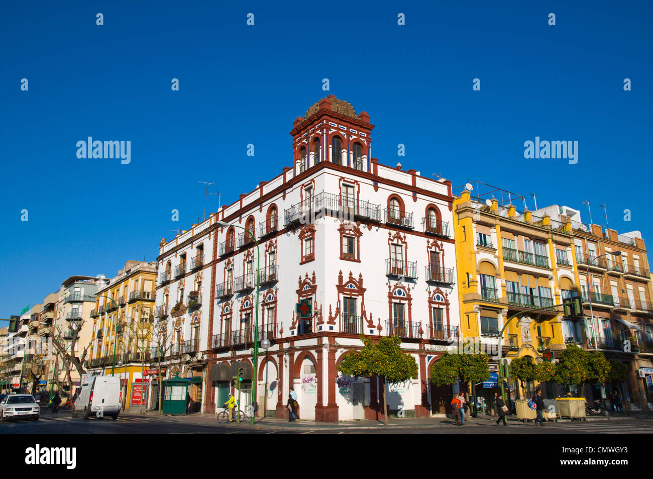 Menendez Pelayo street central Siviglia Andalusia Spagna Foto Stock