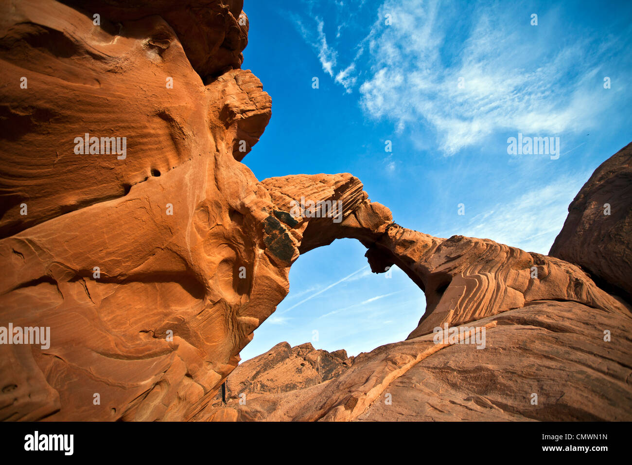 Roccia Arenaria formazioni in Nevada la Valle del Fuoco Foto Stock