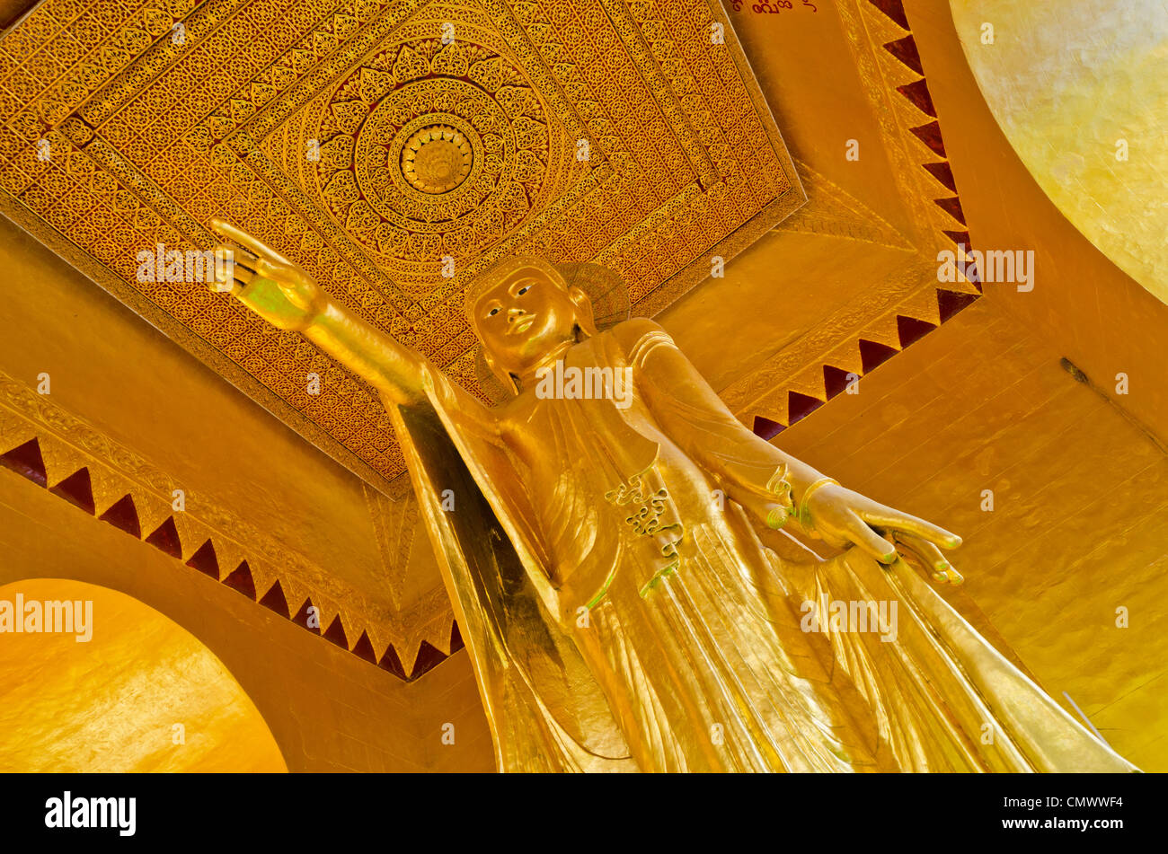 Statua del Buddha, Mandalay Hill, Mandalay Myanmar Foto Stock