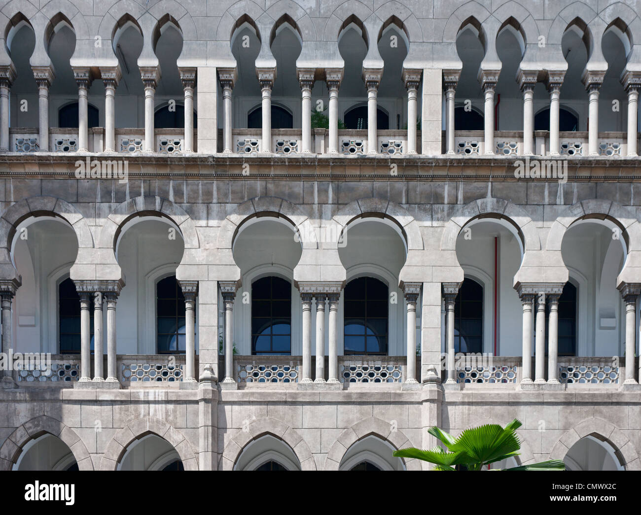 Foto Dettaglio di stile moresco architettura a Kuala Lumpur in Malesia Foto Stock