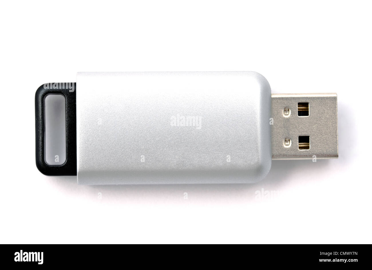 Dispositivo di memorizzazione USB isolato su bianco Foto Stock