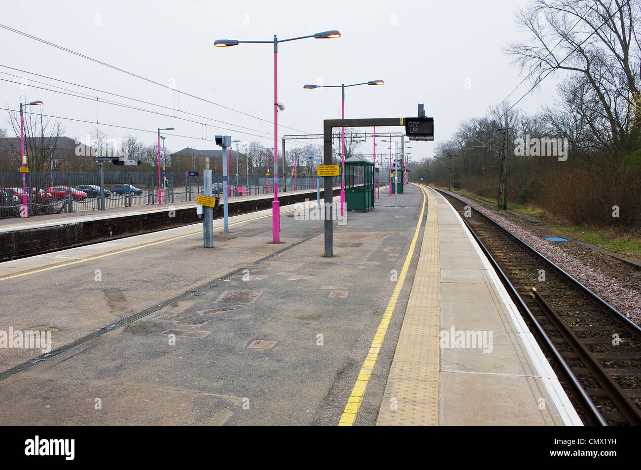 Un vuoto che la stazione ferroviaria in Essex Foto Stock