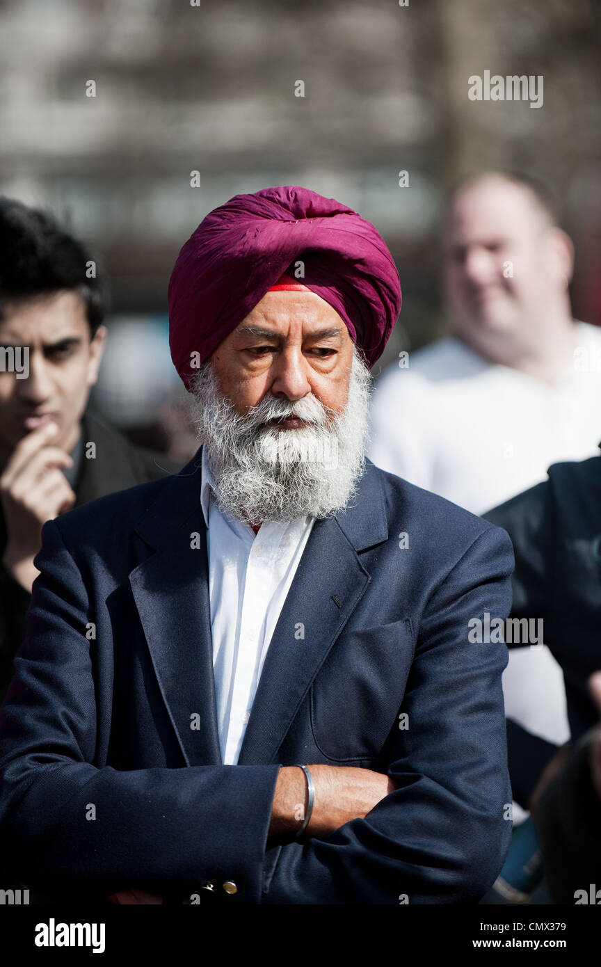 Un anziano uomo Sikh Foto Stock