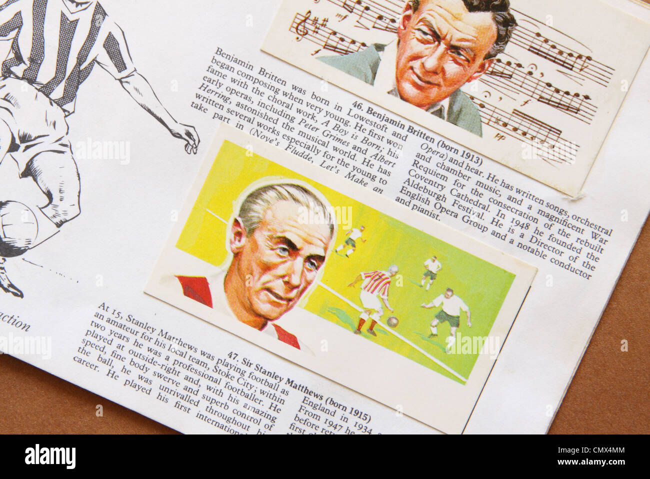 Brooke Bond Picture Card da pacchetti di tè persone famose 1869 - Serie 1969 Foto Stock