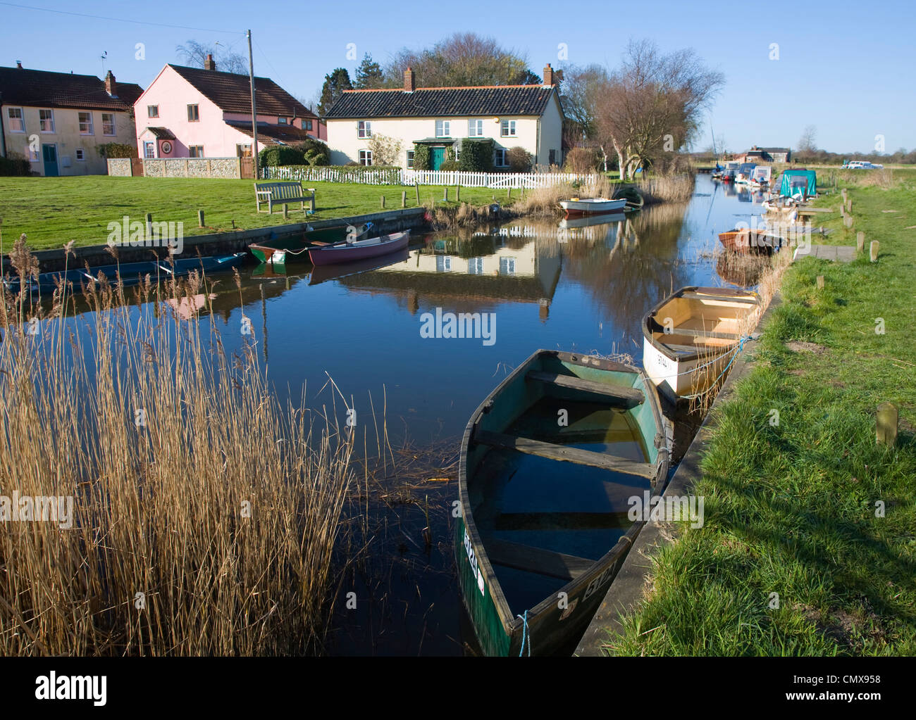 Norfolk Broads paesaggio a West Somerton, Norfolk, Inghilterra Foto Stock