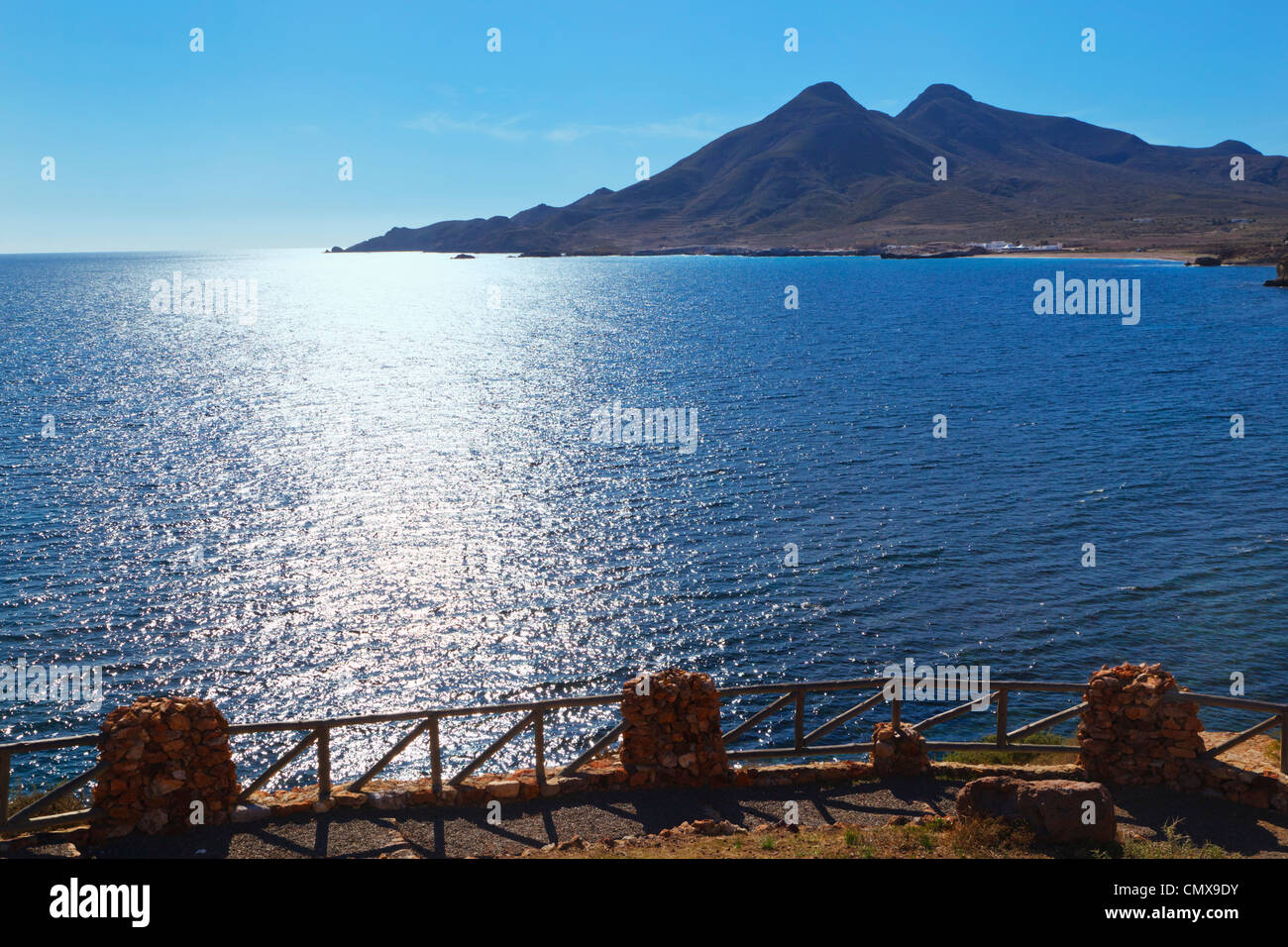 Volcanes de Los Frailes o vulcani dei frati. Cabo de Gata-Nijar parco naturale, provincia di Almeria, Spagna. Foto Stock