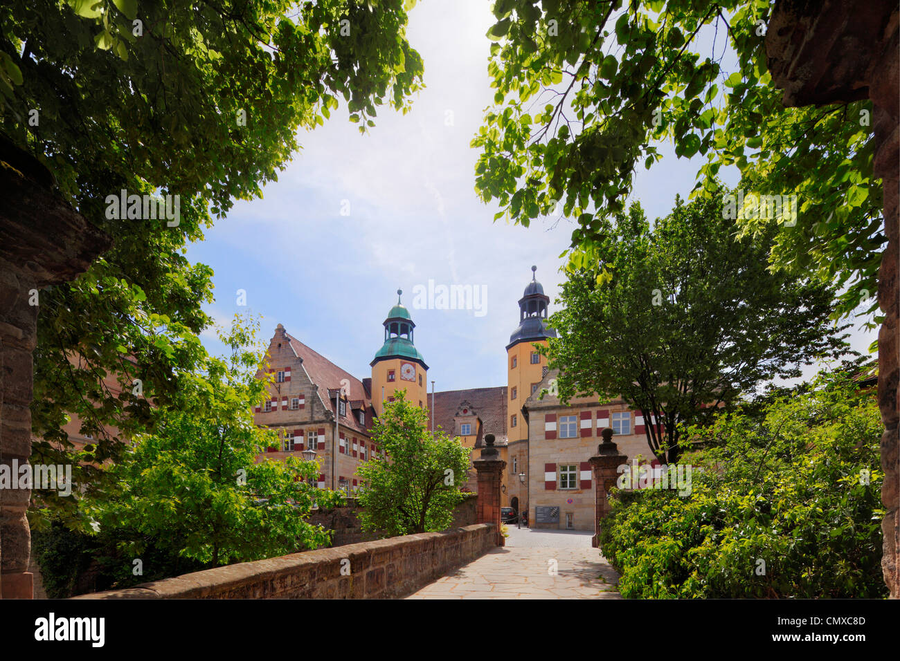 In Germania, in Baviera, Franconia, Media Franconia, vista del castello di Hersbruck Foto Stock
