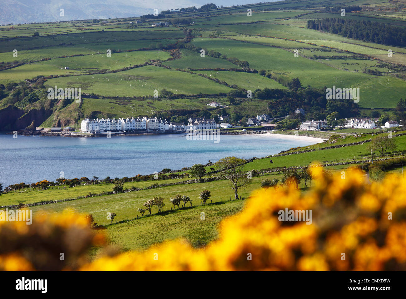 Regno Unito e Irlanda del Nord, nella contea di Antrim, vista del villaggio Foto Stock