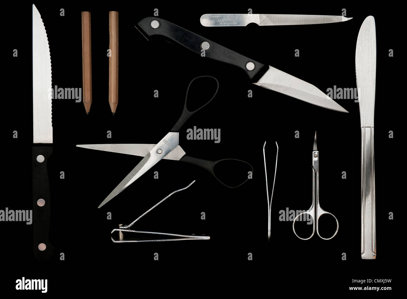 Oggetti appuntiti Foto Stock