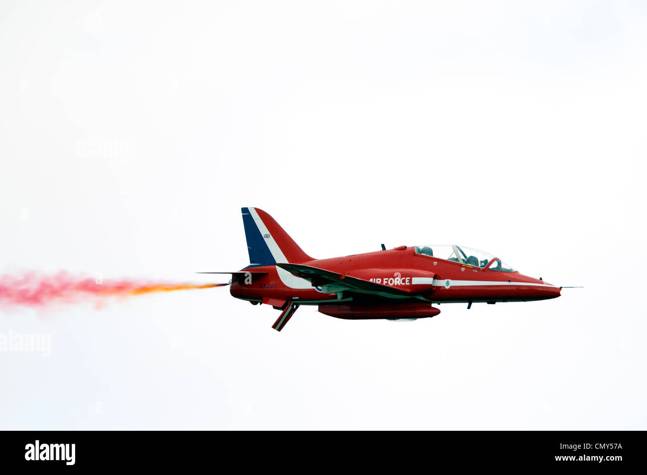 Freccia rossa - aeromobili del Dual Control BAE Systems Hawk T1Hawk . XX227 Rolls Royce Adour 5,200motore spinta lbs, velocità Mach 1.2 gamma 1000 nm Foto Stock