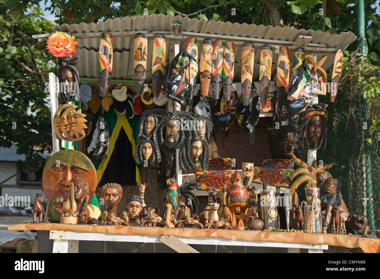 Giamaica Negril Beach Rastafari souvenir artigianale Foto Stock